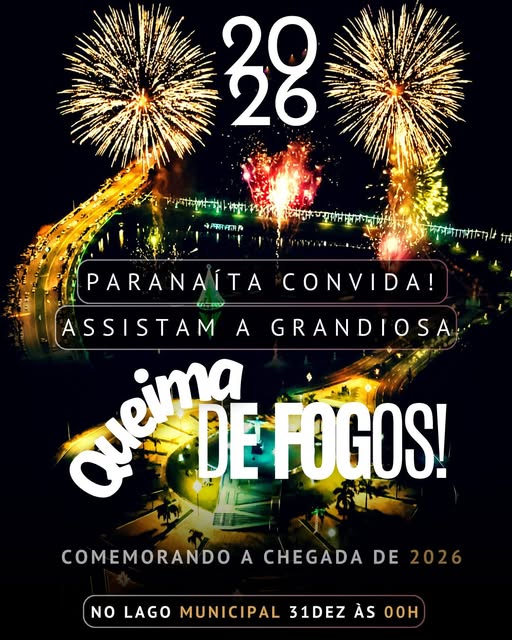 Grandiosa queima de fogos no Lago Municipal!